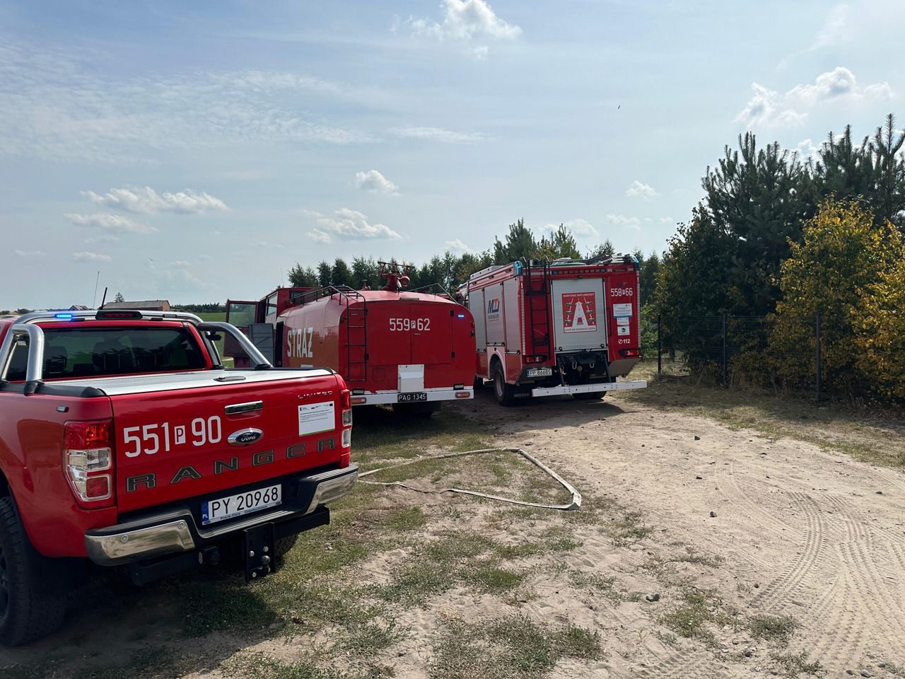 Pożar budynku gospodarczego w Luchowie w gm. Łobżenica