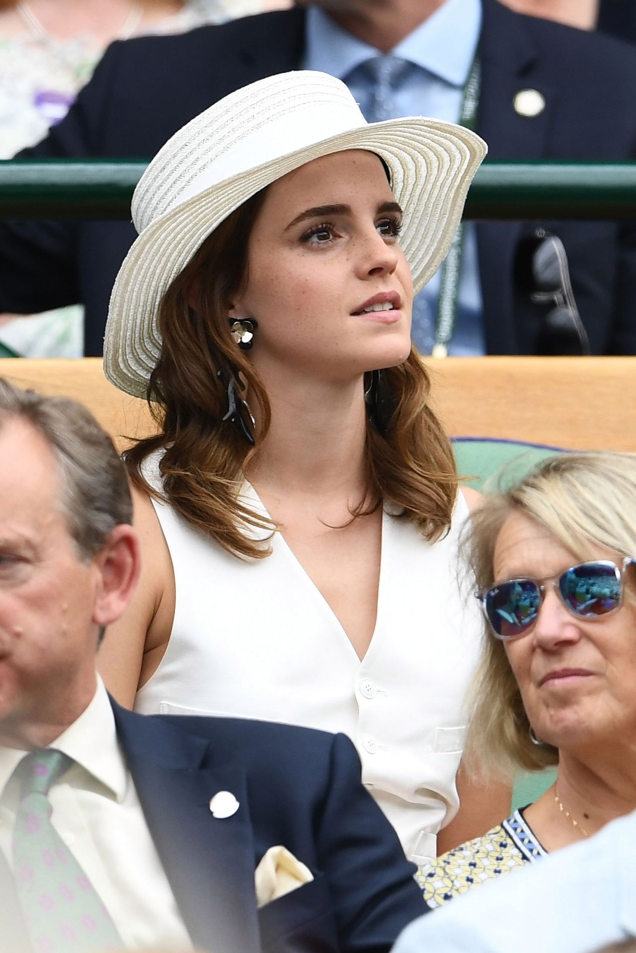 Emma Watson w świetnej stylizacji na Wimbledonie. Wyglądała świeżo i elegancko