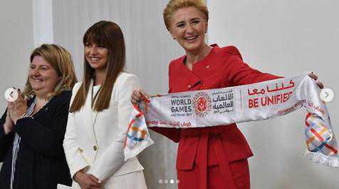 Anna Lewandowska na spotkaniu z Agatą Dudą w Pałacu Prezydenckim