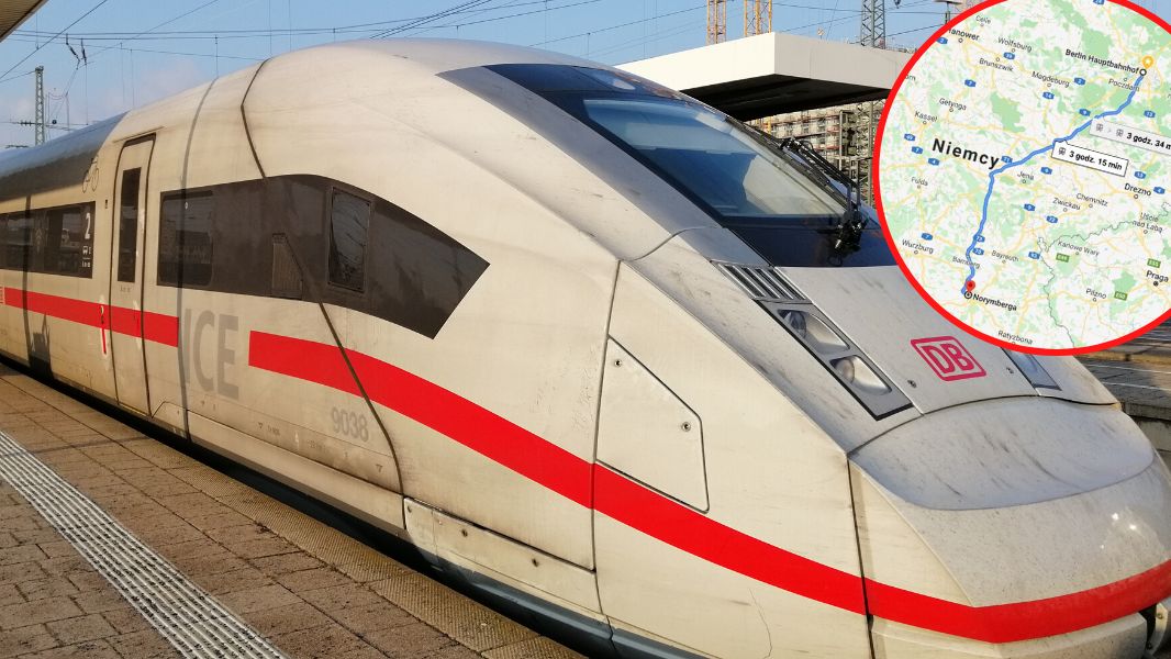 Podróżując ICE, czyli "niemieckim Pendolino", oszczędziłem dobre półtorej godziny