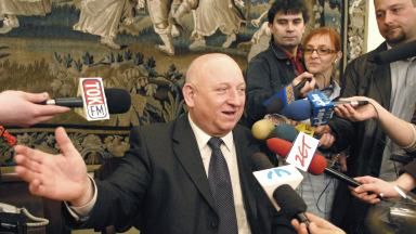 J.Oleksy w gabinecie marszałkowskim