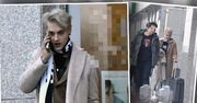 Radek Pestka z menadżerem tuż po założeniu aparatu na zęby. Model wyglądał stylowo, a jego strój krył zaskakujący szczegół [PAPARAZZI]