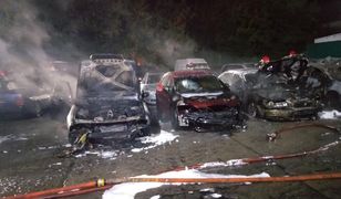 Podpalił kilkanaście aut miotaczem ognia. Poszukuje go policja