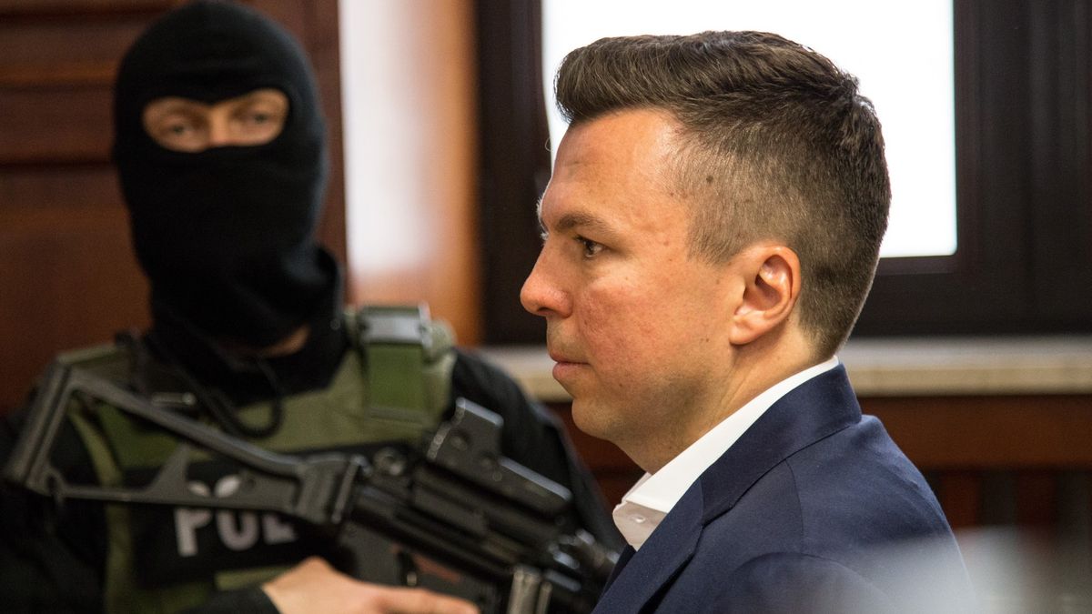Marek Falenta podczas rozprawy ws. Afery Podsłuchowej.