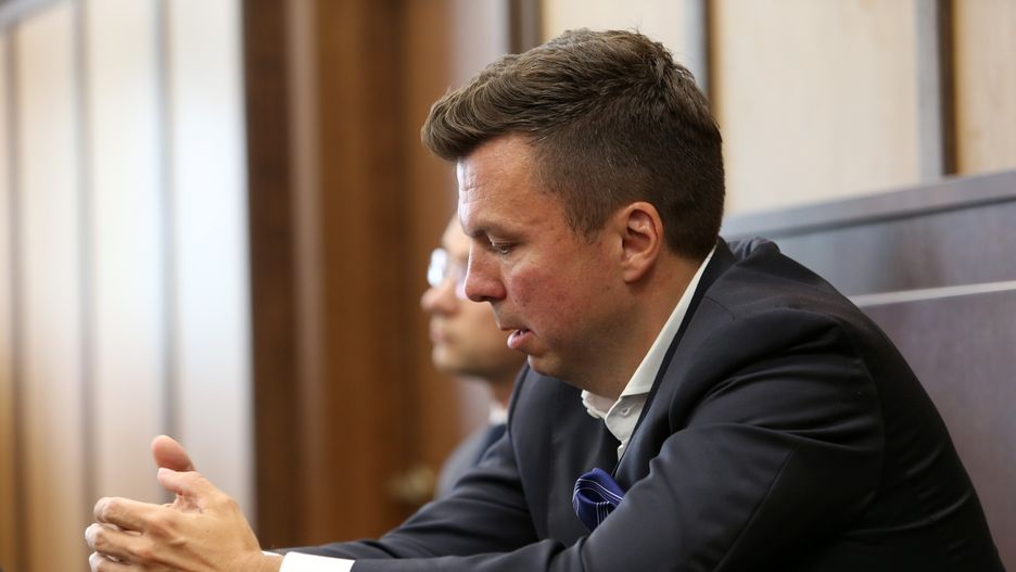 Marek Falenta na sali sądowej