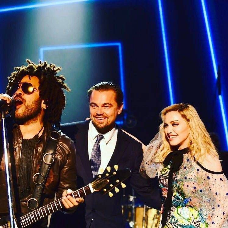 Leonardo DiCaprio, Madonna, Lenny Kravitz, Sean Penn, Adrien Brody, Kate Winslet na jednej scenie w Sant Tropez