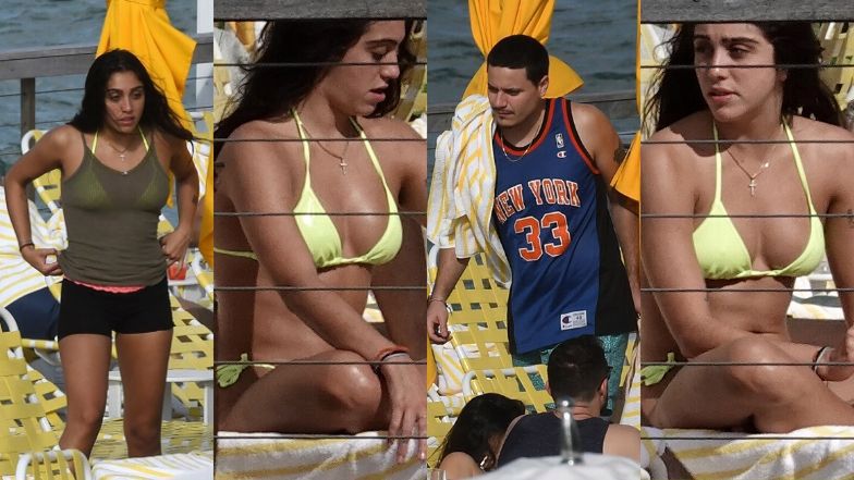 Córka Madonny w neonowym bikini relaksuje się z chłopakiem w Miami