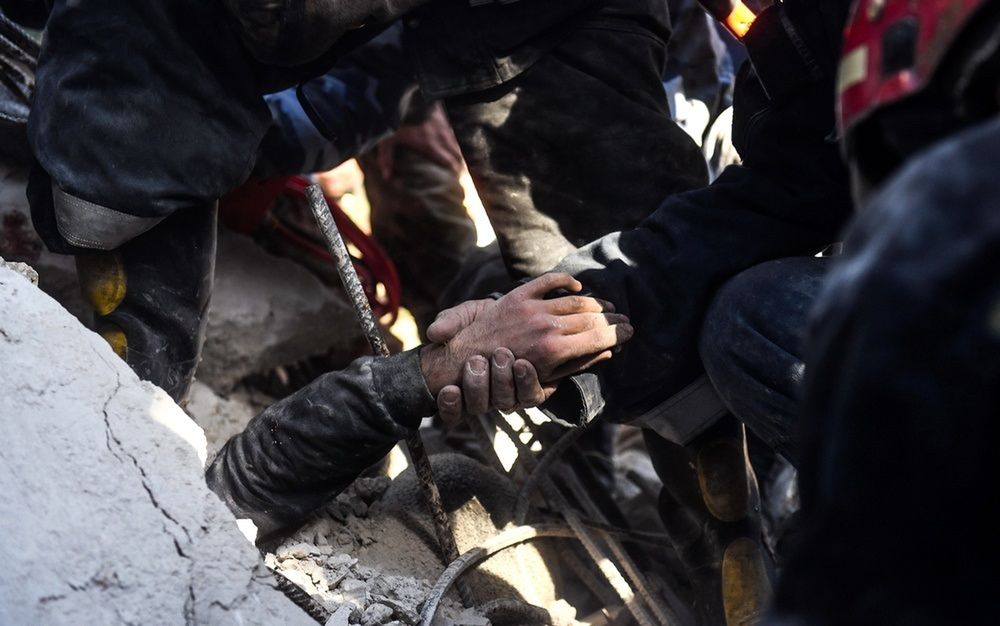 Zawalenie bloku w Aleppo. Nagranie z akcji ratunkowej