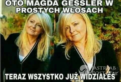 Magda Gessler w prostych włosach