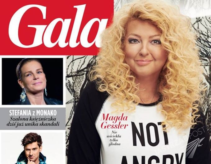 Magda Gessler w śmiesznej koszulce na okładce Gali