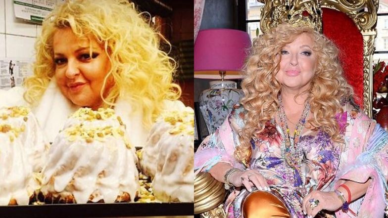 Magda Gessler sprzedaje świąteczne ciasta.