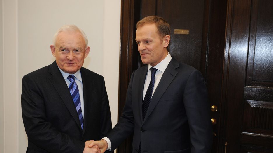 Wybory prezydenckie 2020. Leszek Miller (były szef SLD) oraz Donald Tusk (Przewodniczący Rady Europejskiej) - zdj. arch.