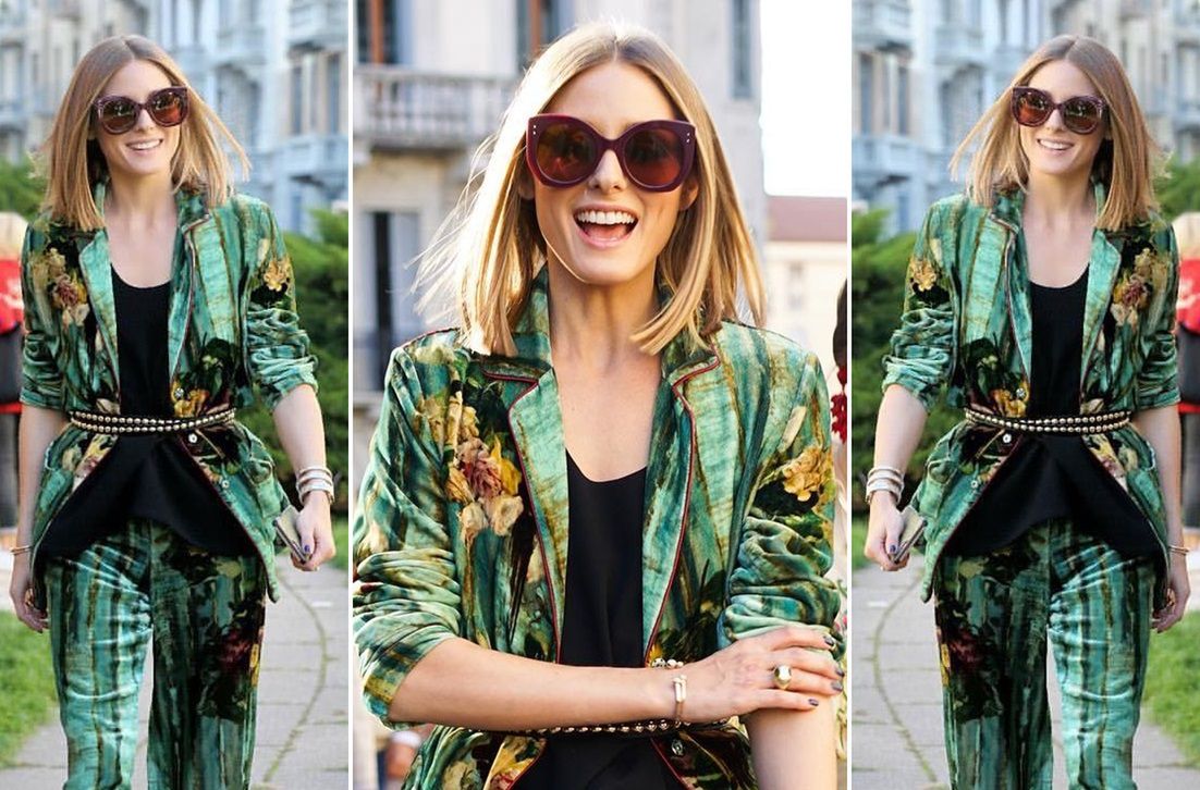 LOOK OF THE DAY: Olivia Palermo w piżamowym garniturze