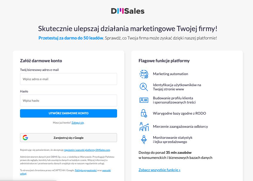 konto testowe DMSales  