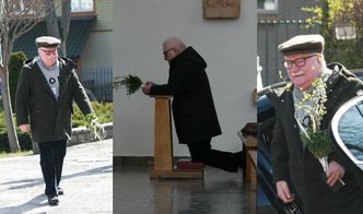 Bogobojny Lech Wałęsa wypełnia swój "katolicki obowiązek" i święci palemkę w opustoszałym kościele (ZDJĘCIA)