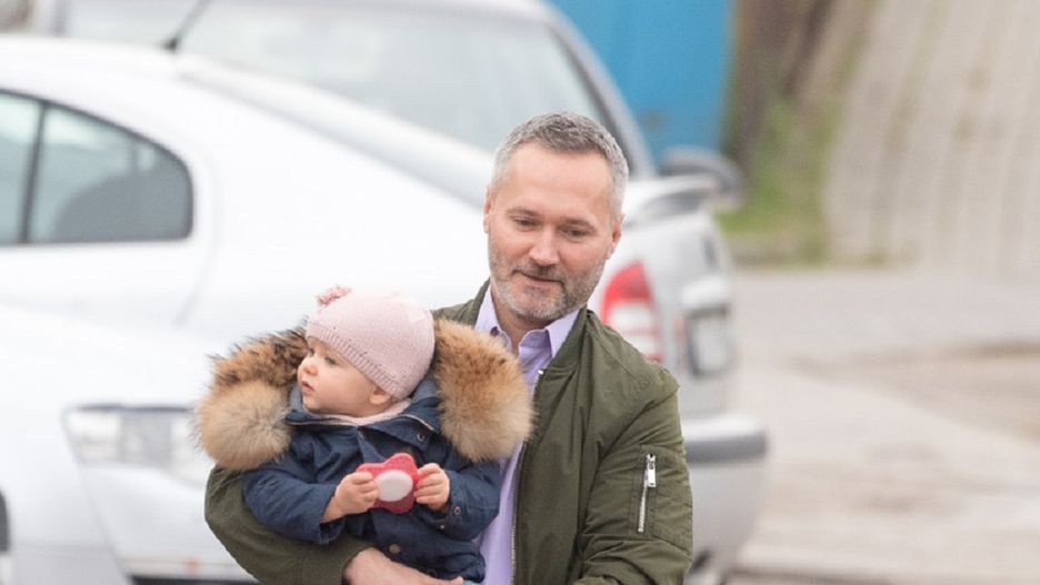 Jarosław Wałęsa i jego córka Lea.