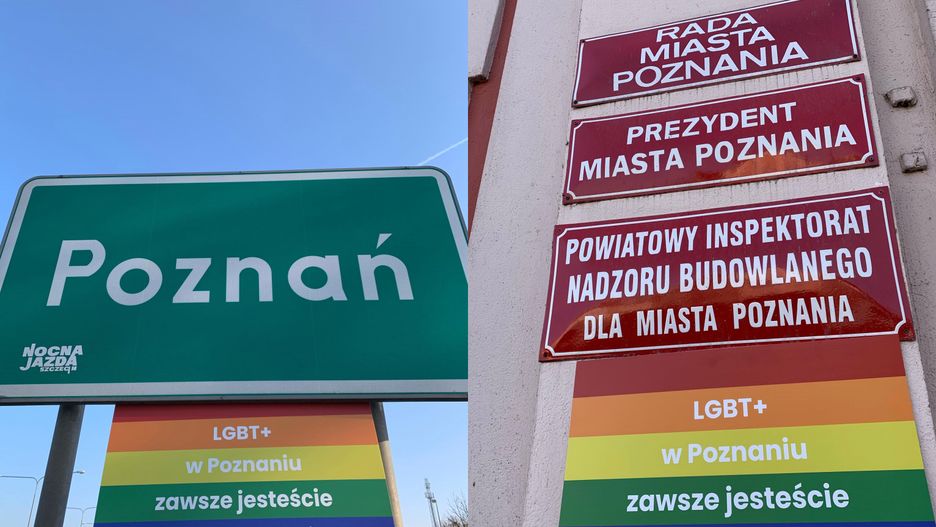 Poznań pierwszą "strefą LGBT"? Tęczowe tablice zawitały w mieście