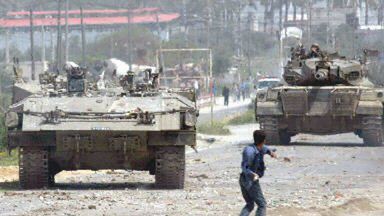 Izraelskie czołgi w Strefie Gazy