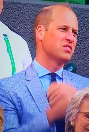 książę William przeklina na Wimbledonie