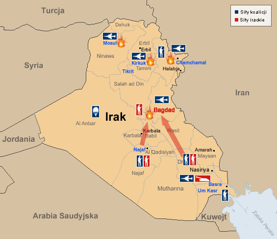 Amerykanie opanowali zachodnią część Iraku