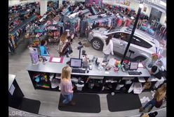 #dziejesiewmoto: kobieta wjeżdża do sklepu SUV-em