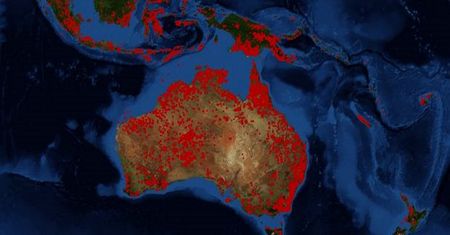 Australia. Powstała wizualizacja pożarów. Widok jest przerażający