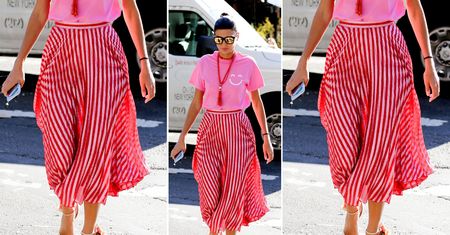 LOOK OF THE DAY: Giovanna Battaglia cała w różu