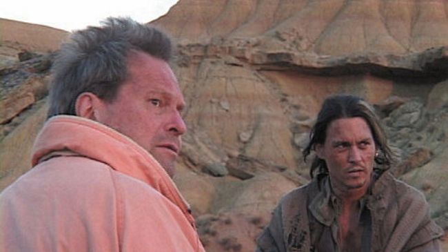 Terry Gilliam i Johnny Depp, kadr z filmu "Zagubiony w La Manchy"