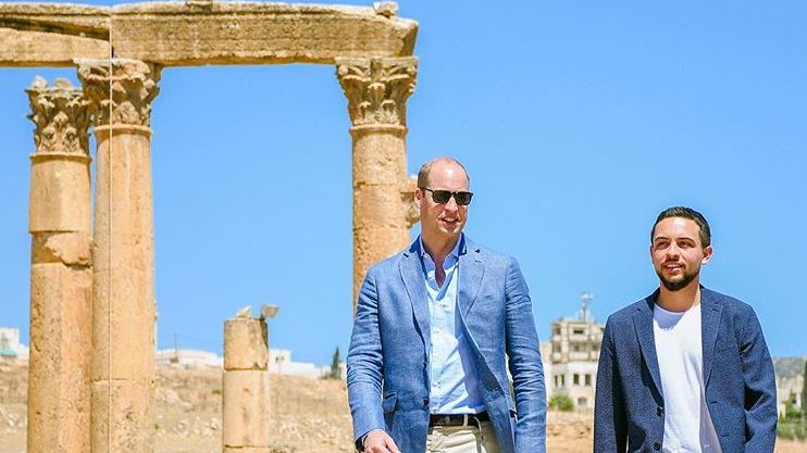 Książęta William i Al Hussein bin Abdullah II