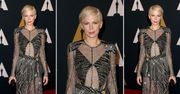 LOOK OF THE DAY: Michelle Williams stawia na metaliczny połysk