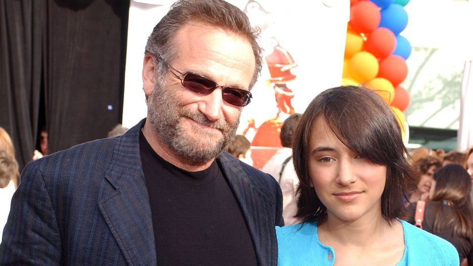 2005 rok: Robin Williams z córką Zeldą na premierze filmu "Robots"