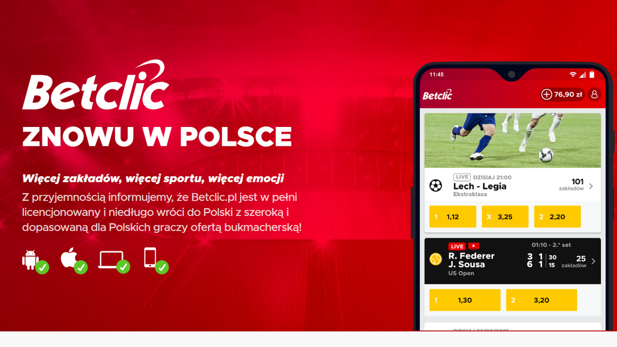 Betclic ma oficjalnie wrócić