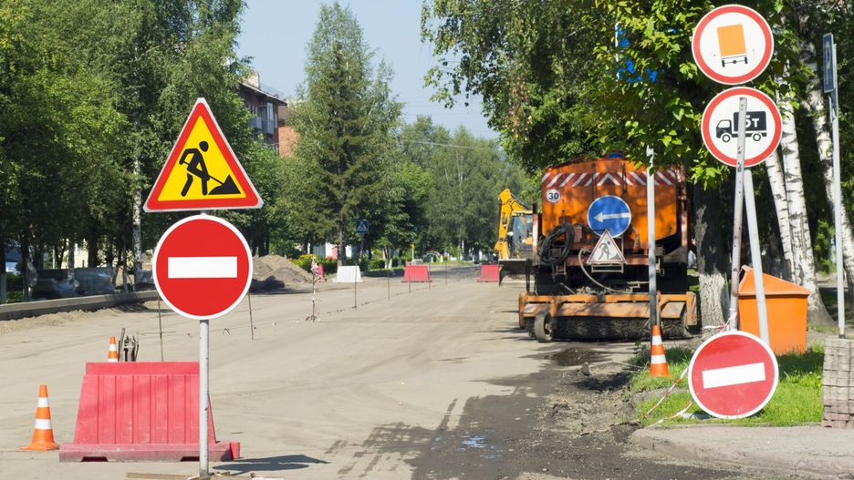 Zamknięta ul. Mazurska w Olsztynie