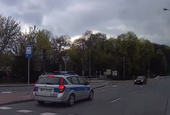 #dziejesiewmoto: kobieta jechała pod prąd na wprost radiowozu