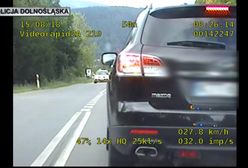 34 punkty karne w 40 s. pod Jelenią Górą. Wyprzedzał nielegalnie nawet radiowóz