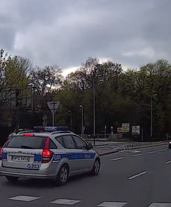 #dziejesiewmoto: kobieta jechała pod prąd na wprost radiowozu