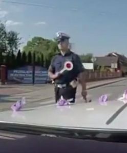 Policjant, który dał popis przed orszakiem weselnym, chce poddać się karze. Sam sobie ją wymyślił