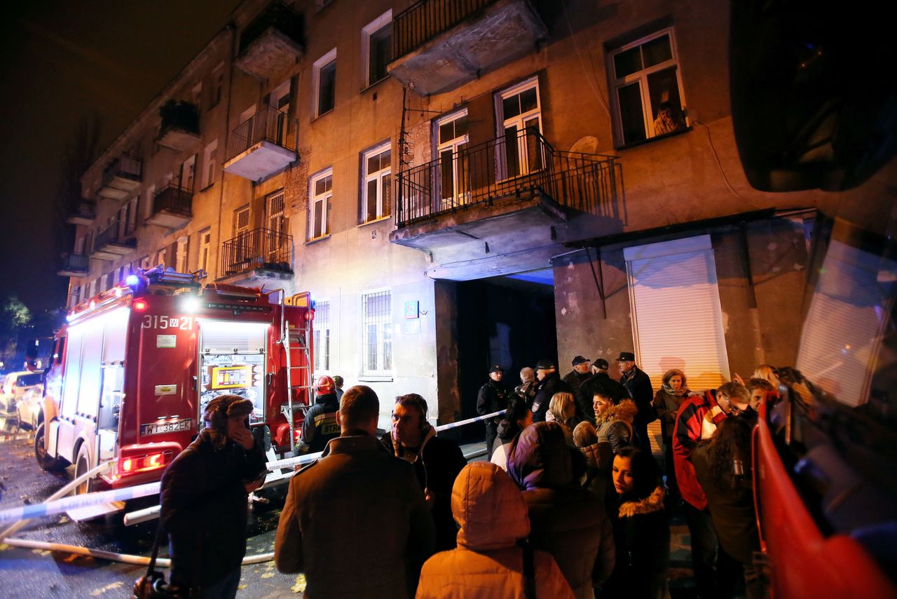 Eksplozja i pożar na warszawskiej Pradze