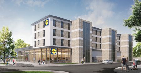 Lidl wchodzi w budowlankę. Na dole sklep, na górze mieszkania