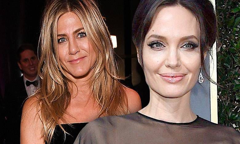 Jennifer Aniston i angelina jolie złote globy 2017