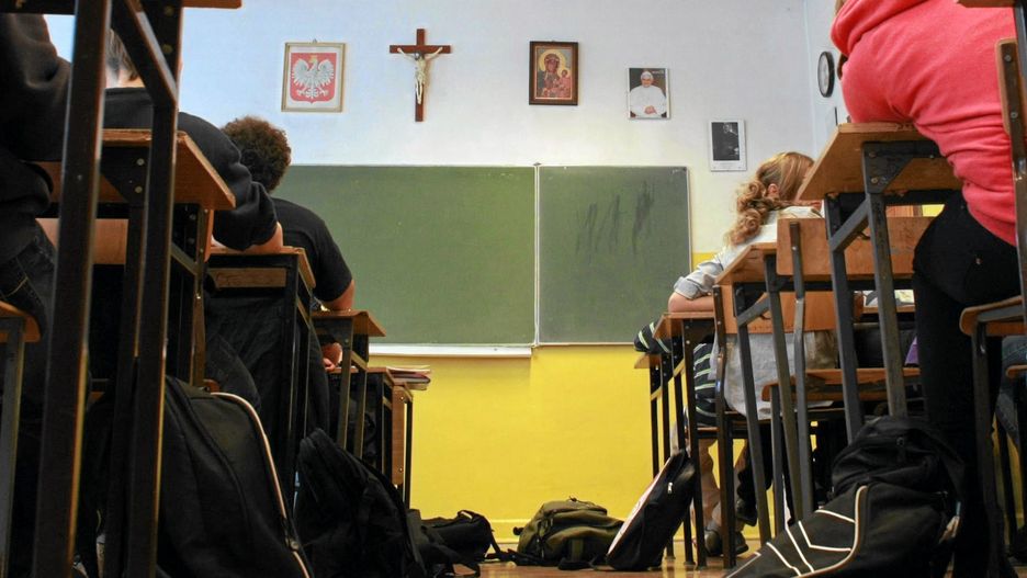 Katecheta pracuje w jednej ze szkół podstawowych w Goleniowie