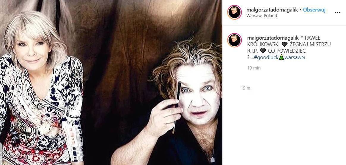Małgorzata Domagalik - Gwiazdy żegnają Pawła Królikowskiego