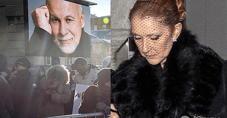 Celine Dion, rodzina i tłumy fanów żegnają Rene Angelila