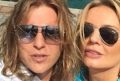 Agnieszka Woźniak-Starak z mężem i Zosią Ślotałą na wspólnych wakacjach. Wygrzewają się na Sardynii