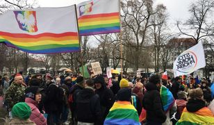 Protest w Berlinie przeciwko "Strefom bez LGBT" w Polsce