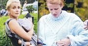 Obładowana Katarzyna Zielińska na spacerze z synami. Ktoś przebije ten wózkowy tabor?
