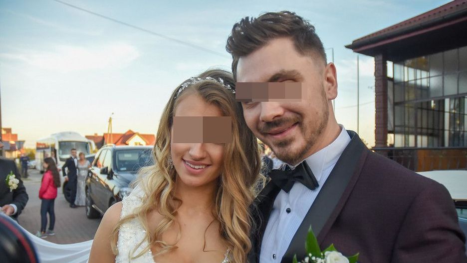 Ewelina Golczyńska w dniu ślubu z Danielem M.