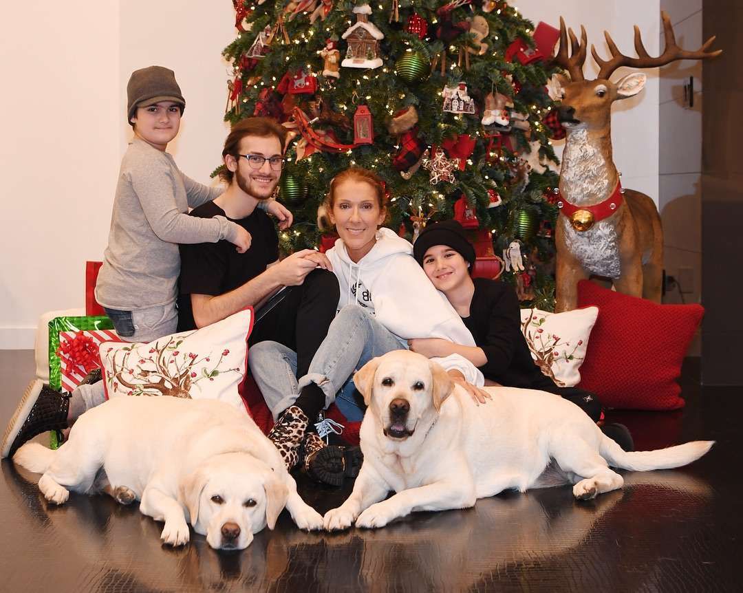 Celine Dion z synami w Wigilię 2018