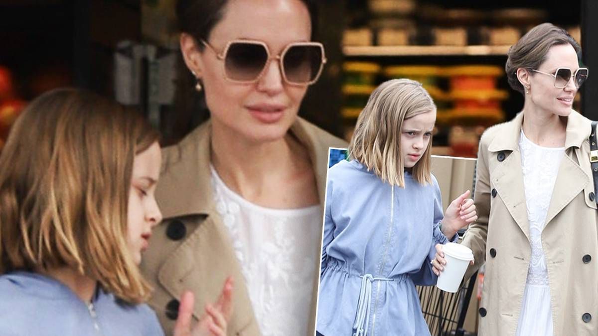 Angelina Jolie robi zapasy spożywcze jak na kwarantannę. Do noszenia toreb zaangażowała córkę