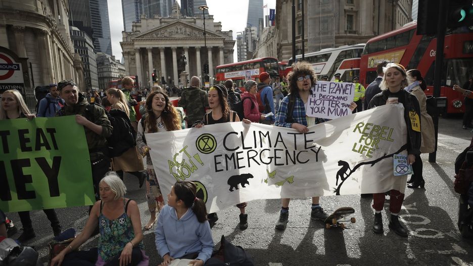 Londyński protest "Extinction Rebellion"
